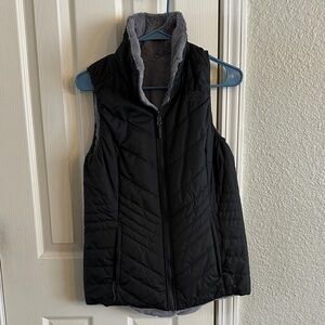 The North Face Black Quilted Fleece-Lined Vest